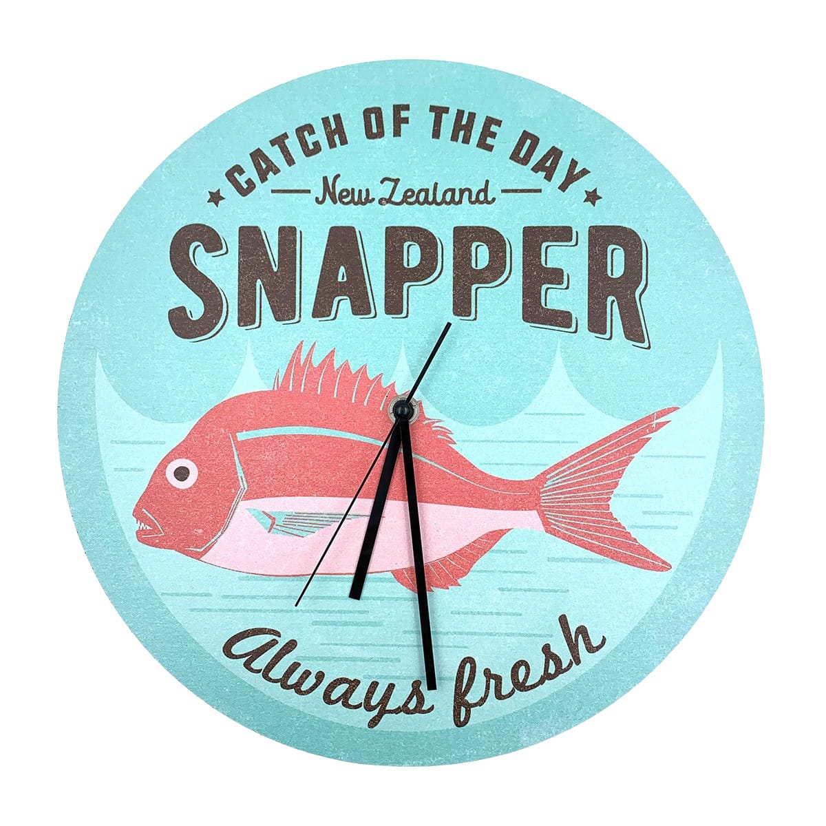 Seafood Frameless Wall Clock - Snapper