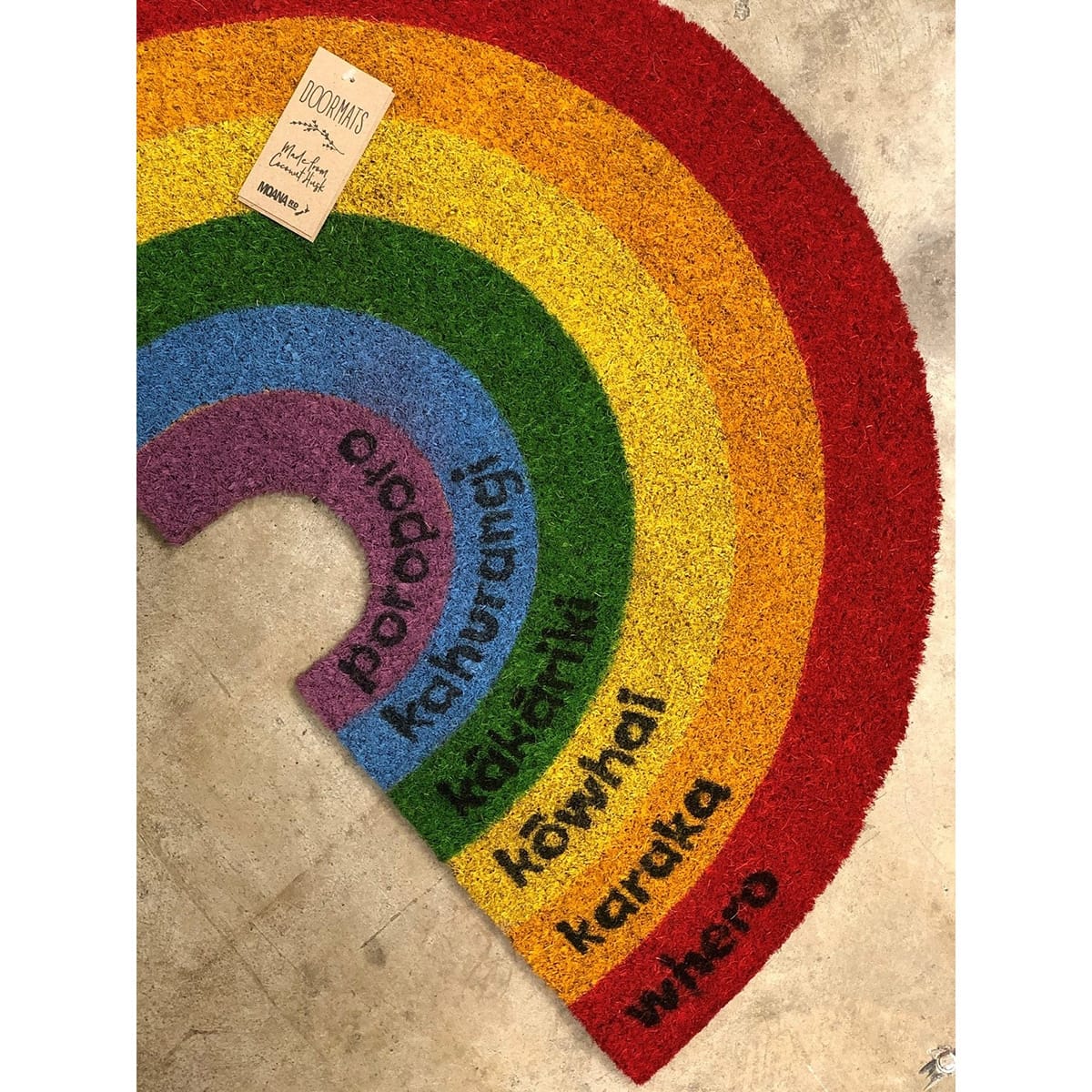 Coir Doormat - Te Reo Rainbow - Image 3