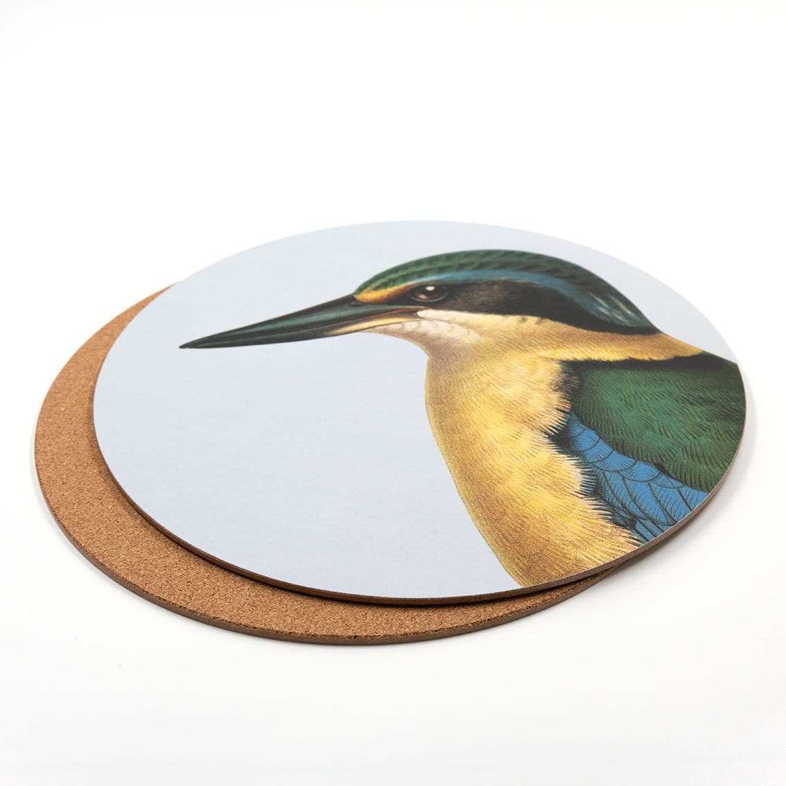 NZ Native Bird Placemats Pack of 2 - Hushed Blue Kingfisher