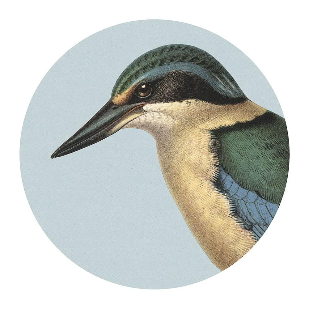 NZ Native Bird Placemats Pack of 2 - Hushed Blue Kingfisher