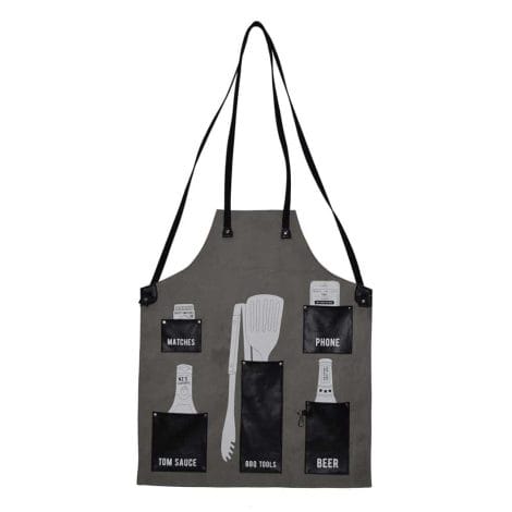 Kiwi BBQ Apron with Bottle Opener - Black