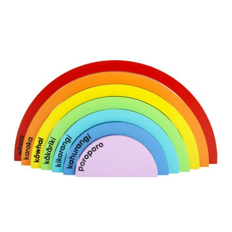 Te Reo Wooden Rainbow Blocks