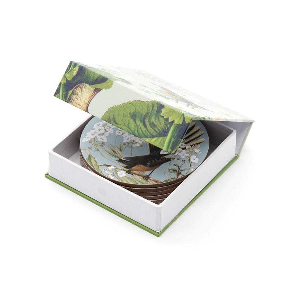 NZ Birds & Botanicals Coasters Set of 6 - Image 3
