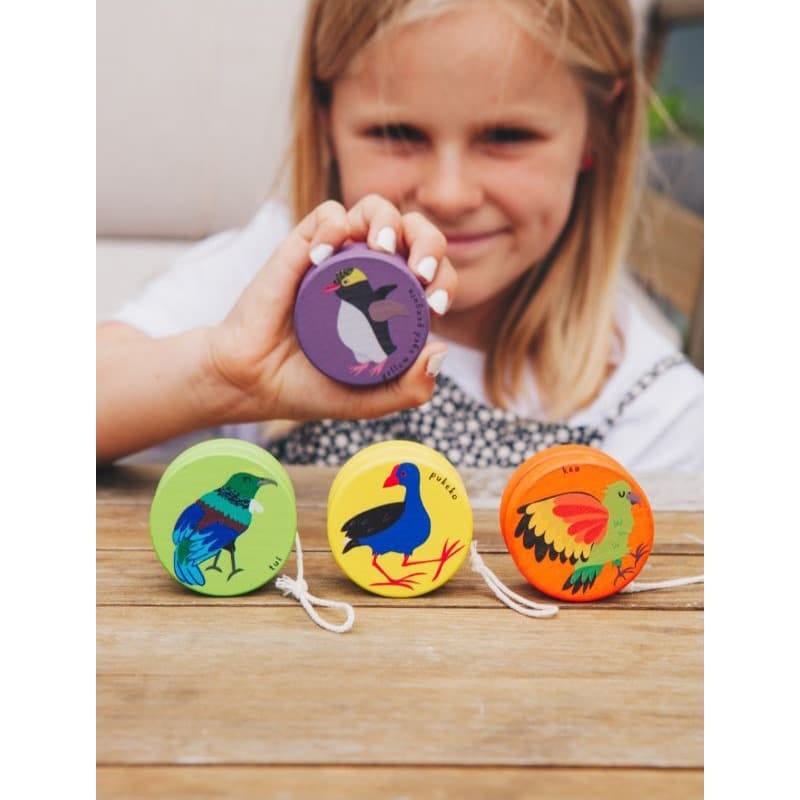 NZ Native Bird Wooden Yoyo - Pūkeko - Image 4
