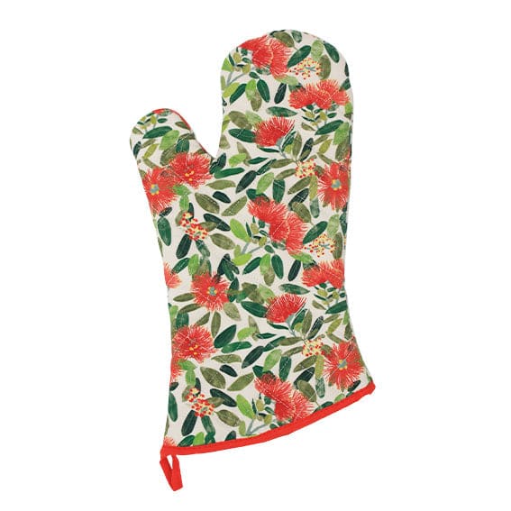Pohutukawa Print Oven Mitt