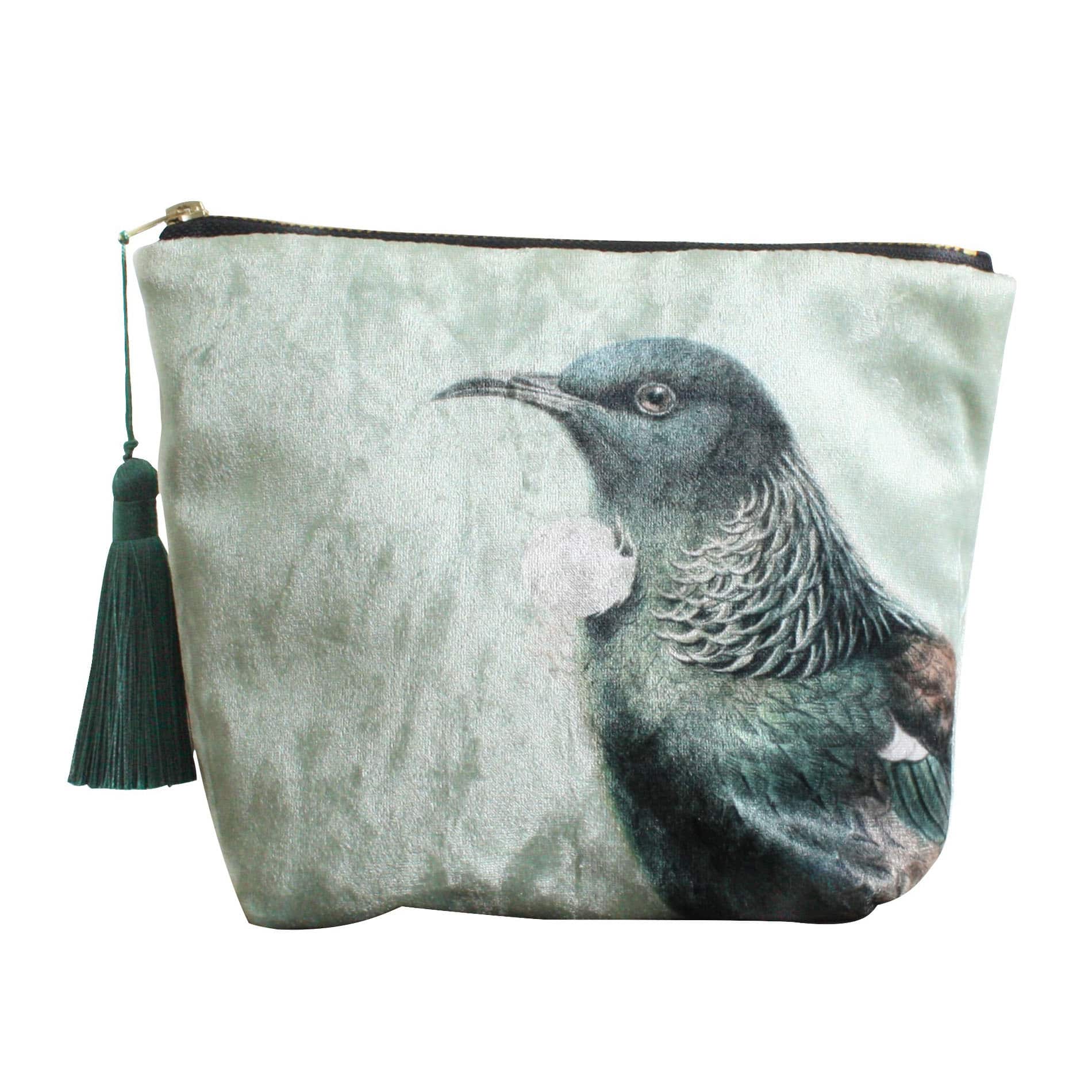 Velvet Cosmetic Bag - Hushed Green Tui