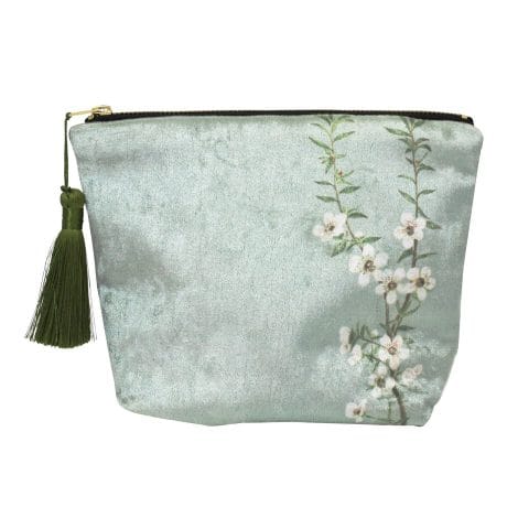 Velvet Cosmetic Bag - Vintage Botanical Manuka