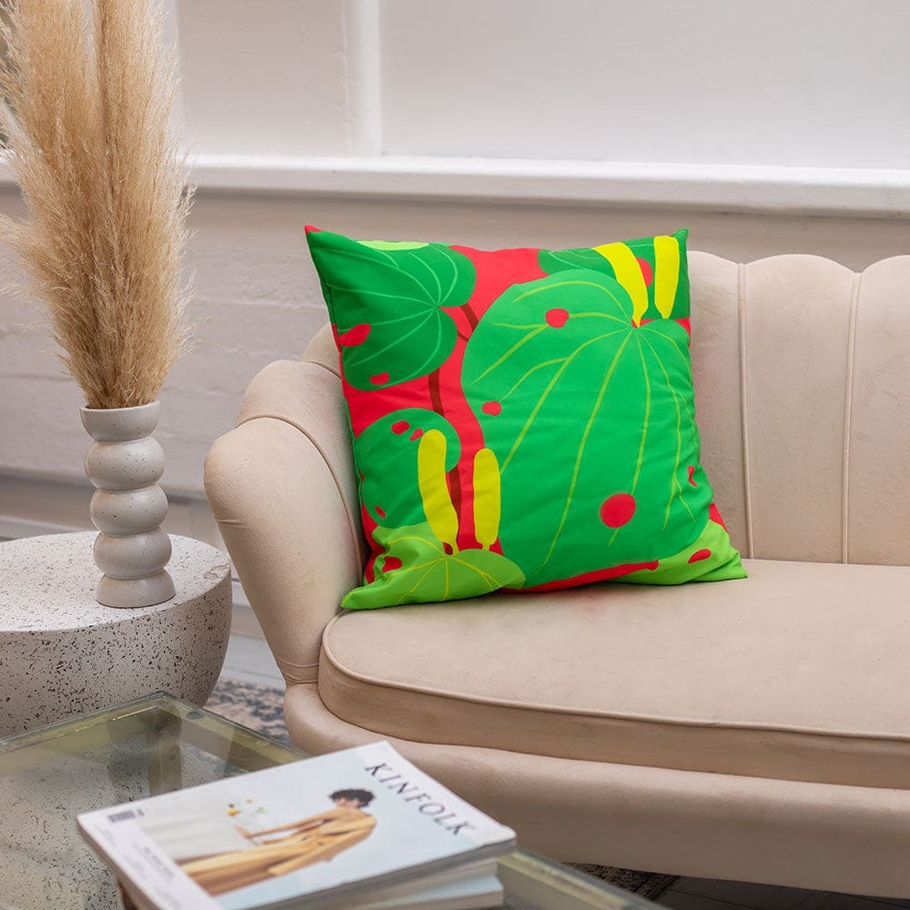 Bright Kawakawa Cushion Cover