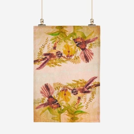 Birds of New Zealand Tea Towel - Pīwakawaka / Fantail