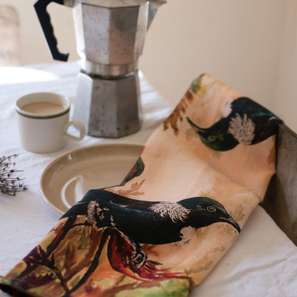 Birds of New Zealand Tea Towel - Tūī