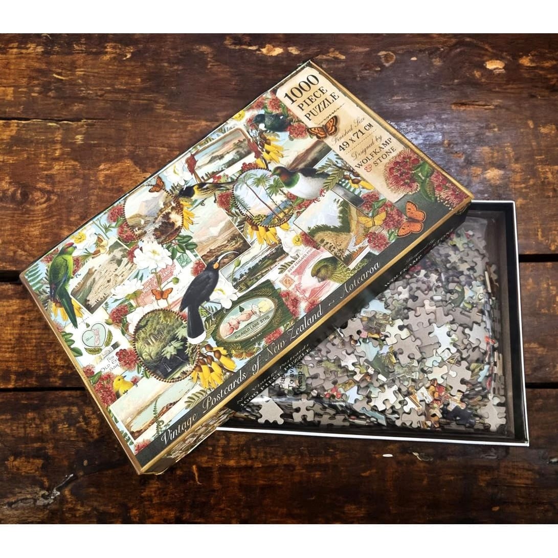 Vintage Postcards of New Zealand 1000pc Jigsaw Puzzle