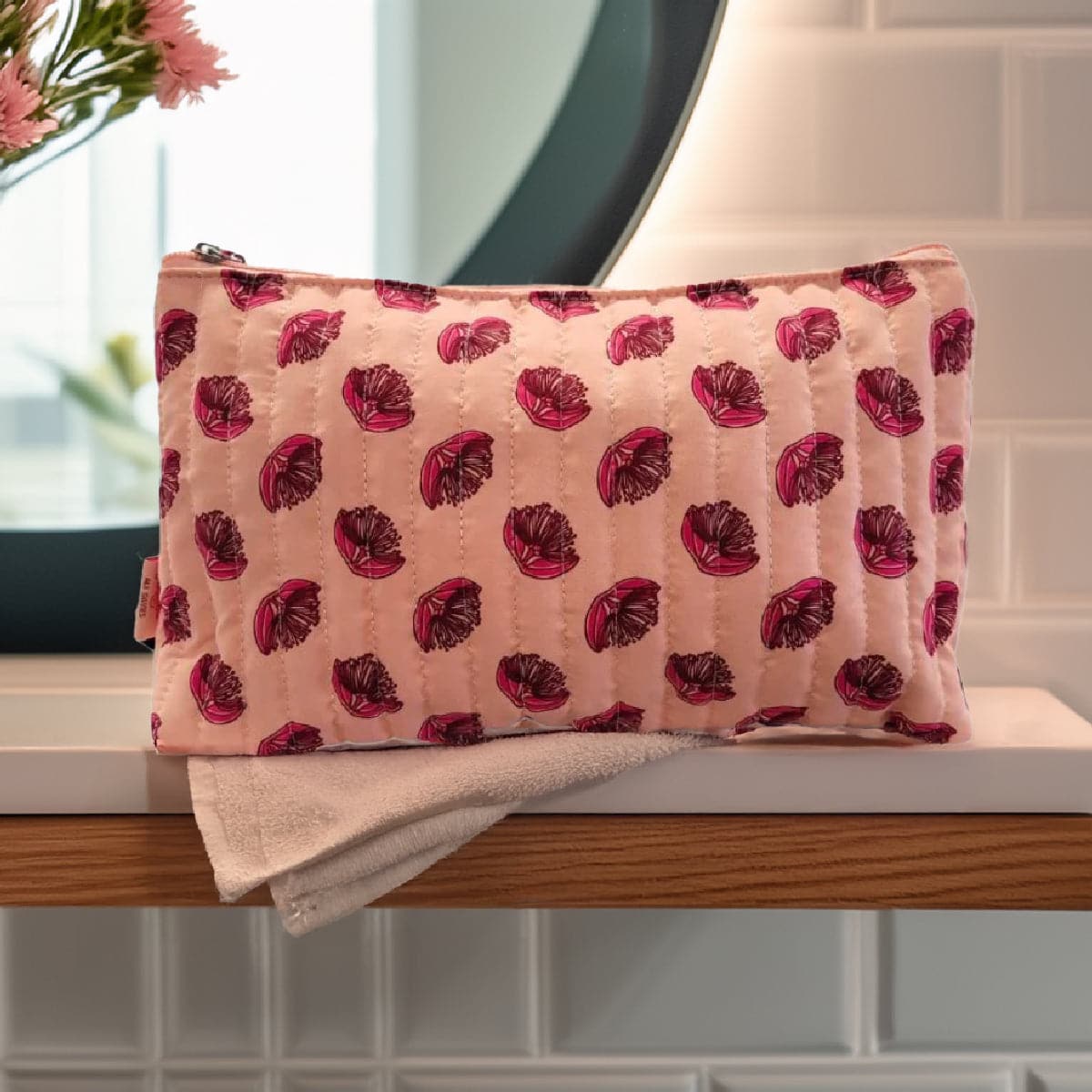 Pohutukawa Cosmetic Pouch - Peachy Dream - Large