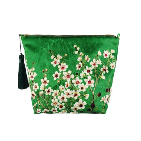 Manuka Flower Velvet Cosmetic Bag